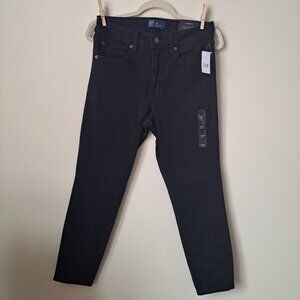 Gap Black Denim Universal Skinny Jeans Size 6/28 New With Tags Tapered Leg